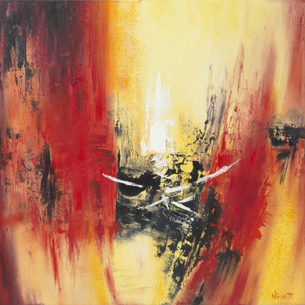 Orange Red II art print by Nelly Geurts for $57.95 CAD