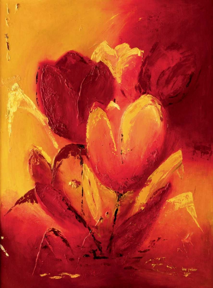 Blooming Tulips bouquet I art print by Ine Pelzer-Janssen for $57.95 CAD