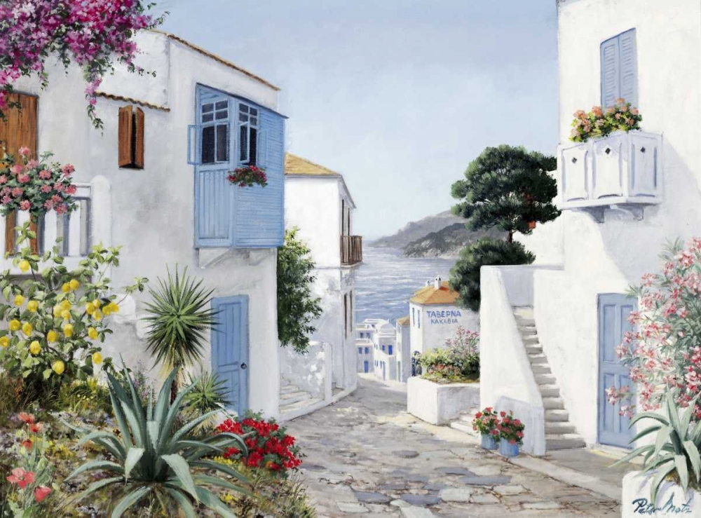 Seaside walkway art print by Peter Motz for $57.95 CAD