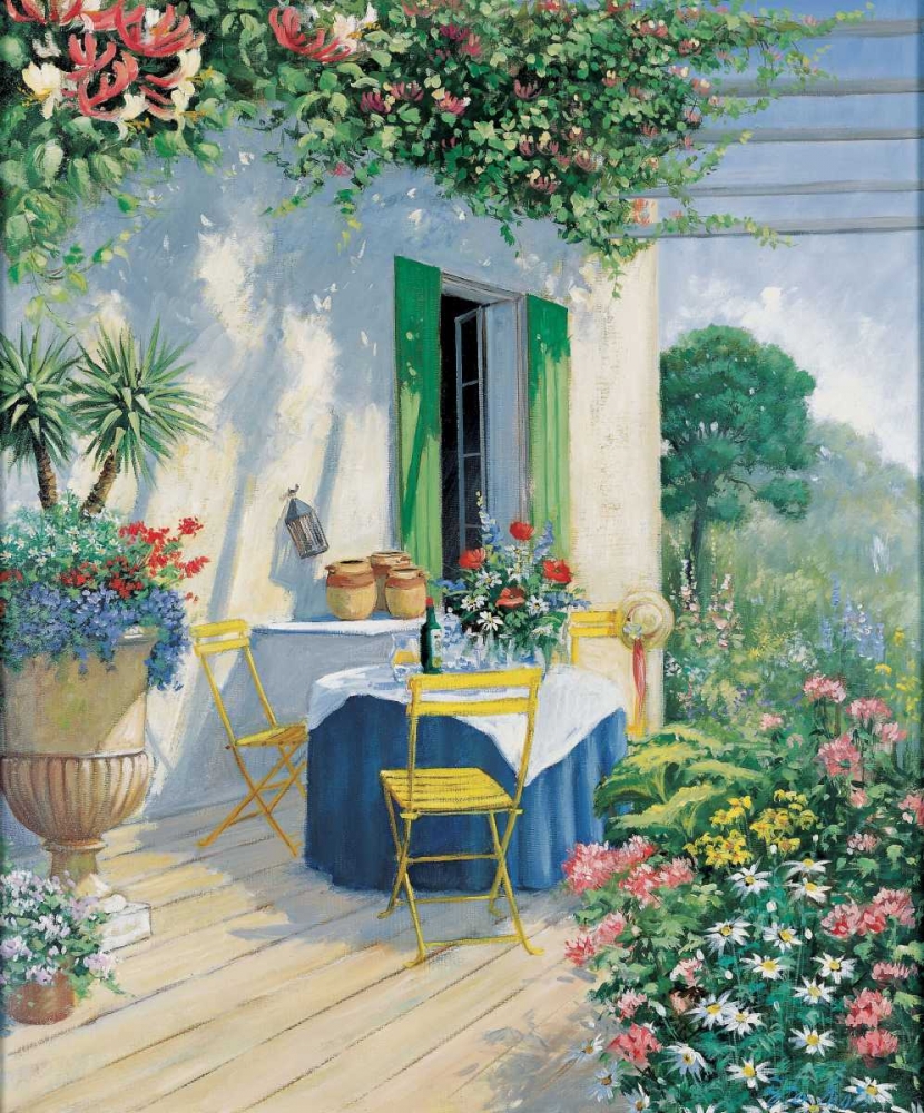 A veranda in bloom I art print by Peter Motz for $57.95 CAD