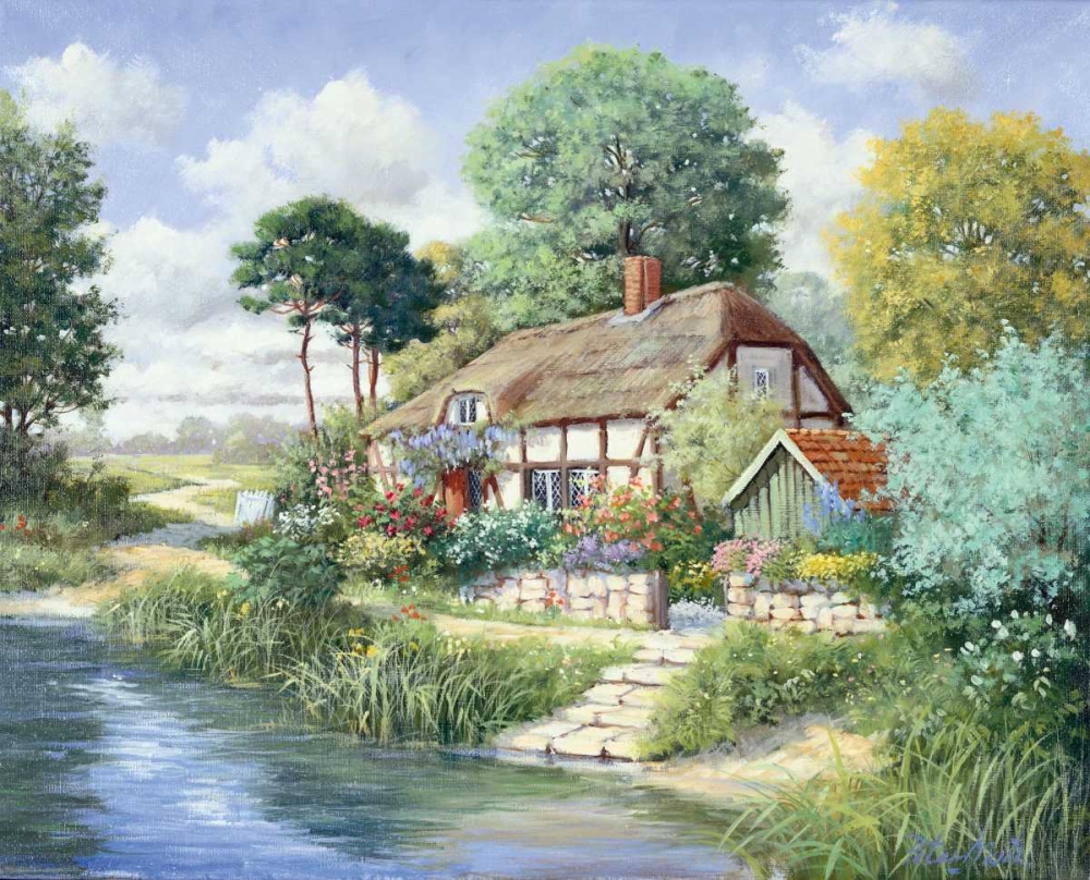 Cottage house art print by Peter Motz for $57.95 CAD