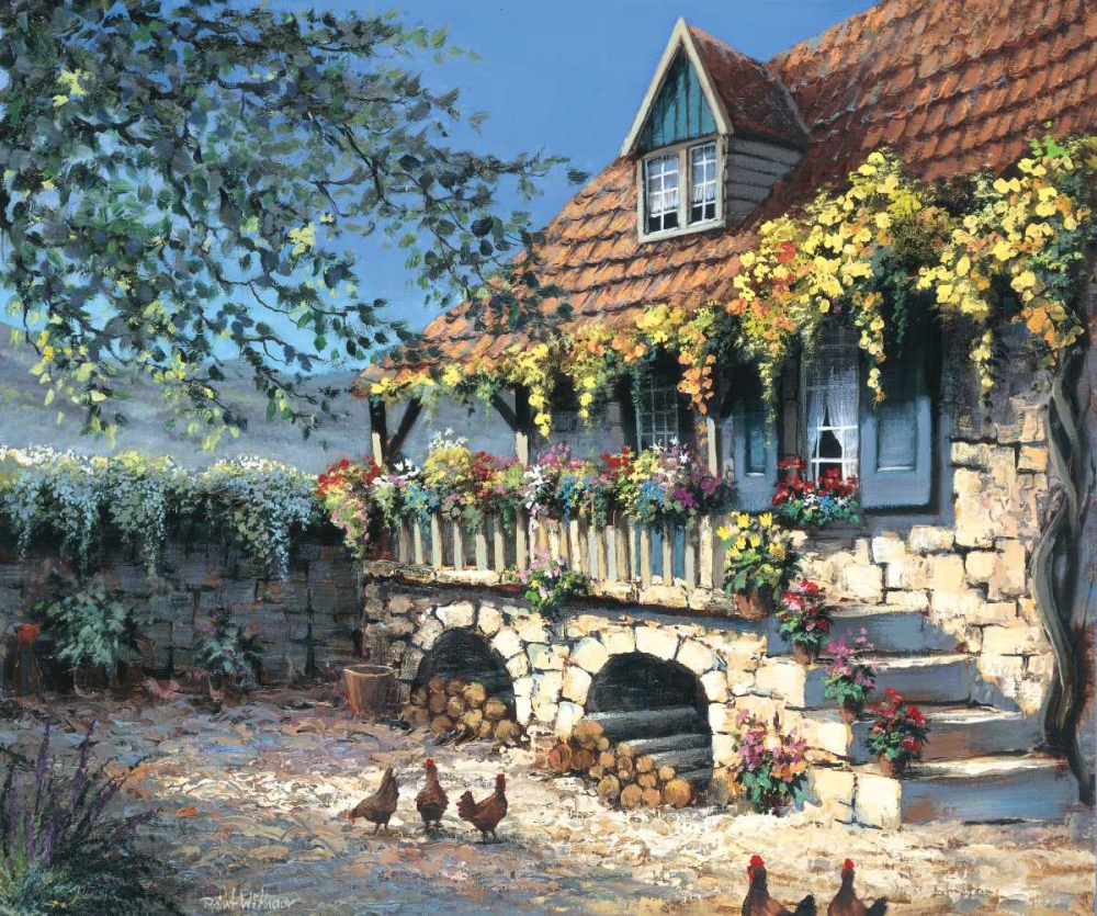 Sunny yard art print by Reint Withaar for $57.95 CAD