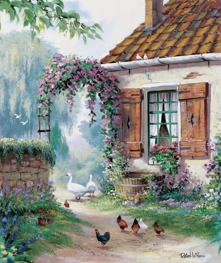 The farmers courtyard art print by Reint Withaar for $57.95 CAD