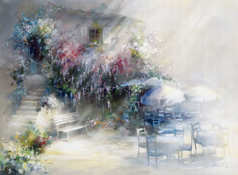 Blue garden art print by Willem Haenraets for $57.95 CAD