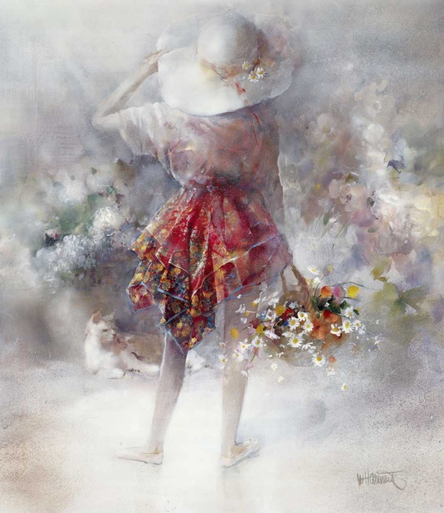 Flower-girl art print by Willem Haenraets for $57.95 CAD