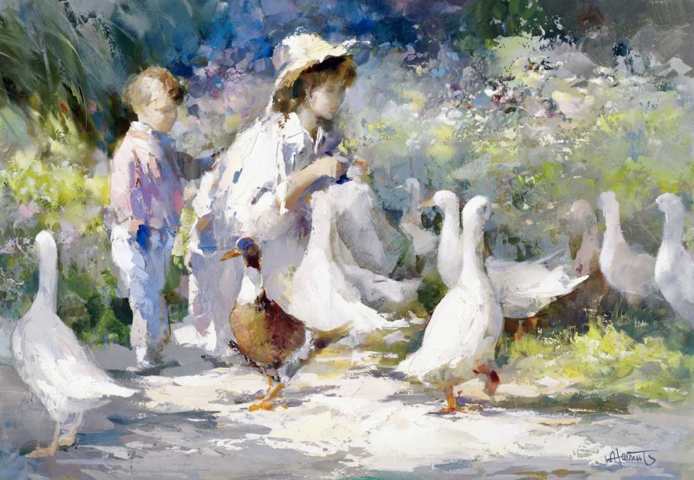 Feeding time art print by Willem Haenraets for $57.95 CAD
