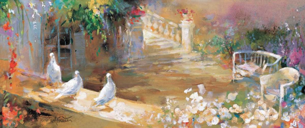 Peaceful yard art print by Willem Haenraets for $57.95 CAD