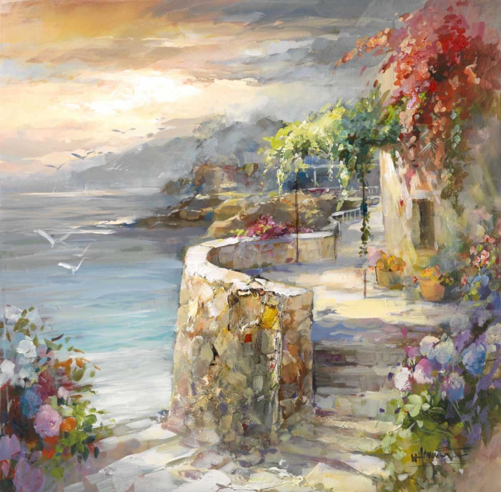 Seagulls and sunset art print by Willem Haenraets for $57.95 CAD