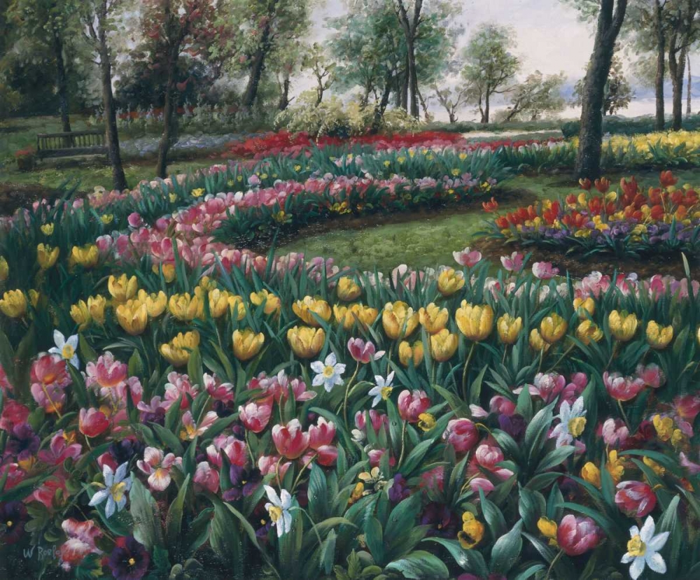 Flowerbed art print by Wouter Roelofs for $57.95 CAD