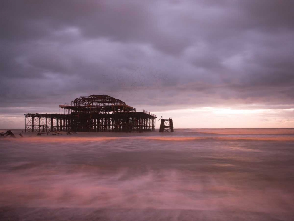 Brighton Pier at dusk art print by Assaf Frank for $57.95 CAD