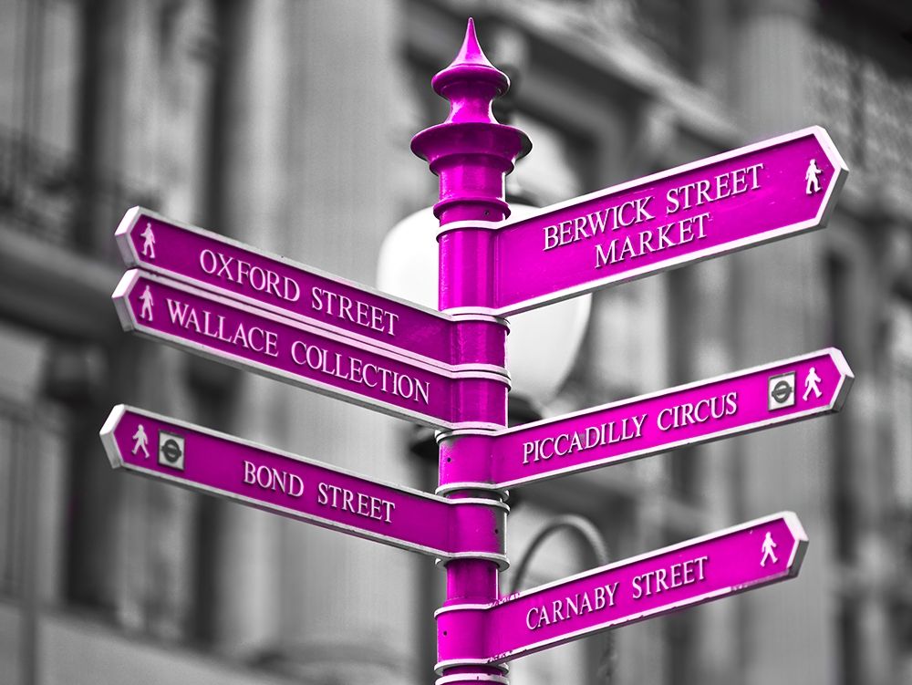 Oxford Circus Sign Post art print by Assaf Frank for $57.95 CAD