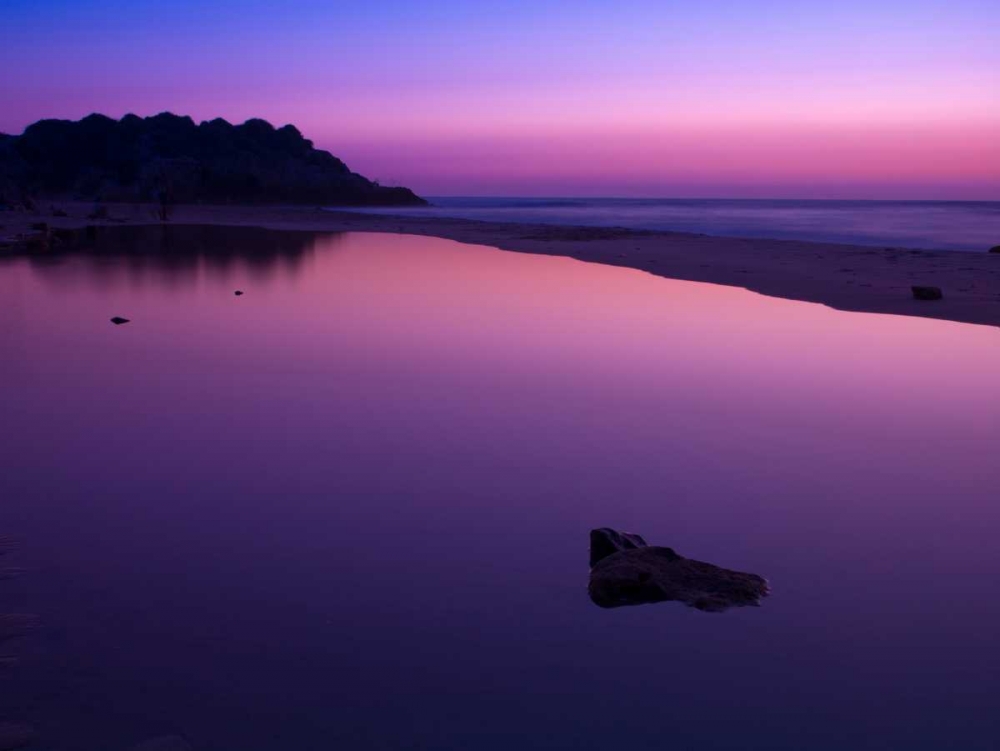 Suntset reflection in water, Palmachim Beach, Israel art print by Assaf Frank for $57.95 CAD