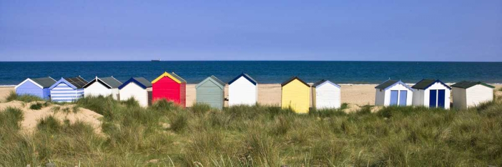 Beach huts in a row art print by Assaf Frank for $57.95 CAD