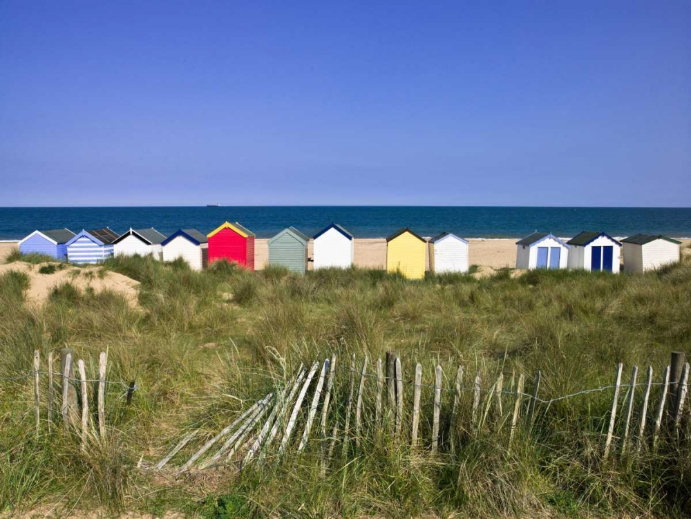 Beach huts in a row art print by Assaf Frank for $57.95 CAD