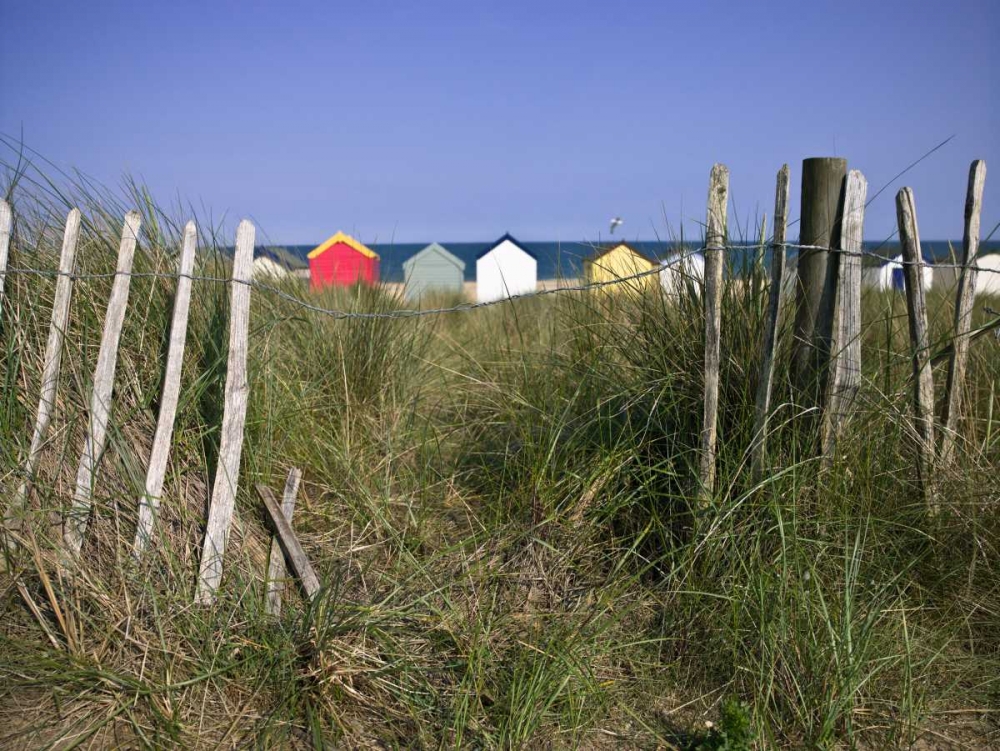 Beach huts in a row art print by Assaf Frank for $57.95 CAD