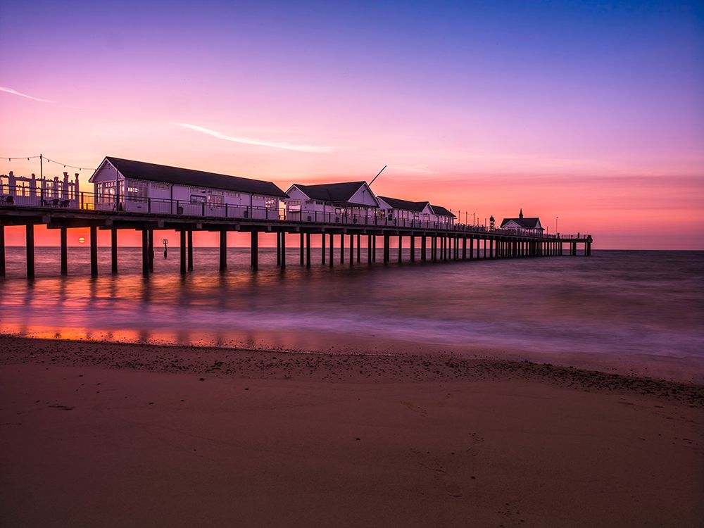 Pier at sunrise, Southwold, UK art print by Assaf Frank for $57.95 CAD