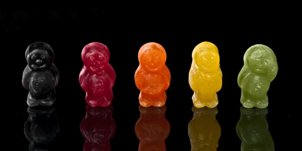 Jelly babies sweets in a row art print by Assaf Frank for $57.95 CAD