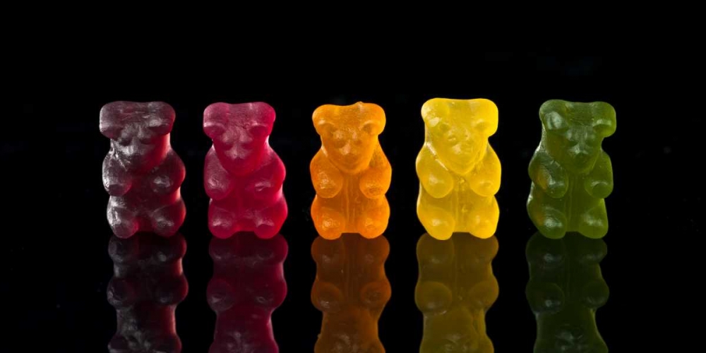 Gummy bears sweets in a row art print by Assaf Frank for $57.95 CAD
