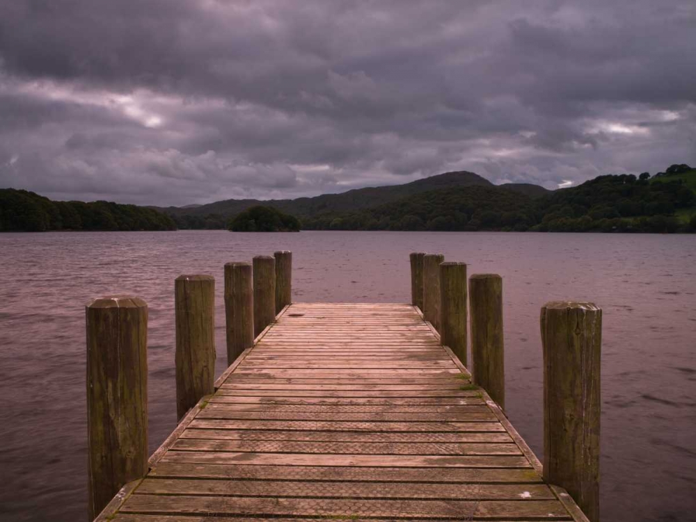 Jetty at dusk, lake district, Cumbria art print by Assaf Frank for $57.95 CAD
