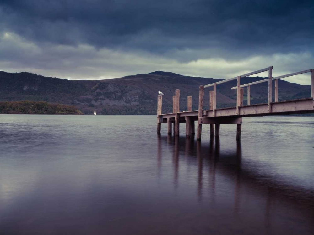Jetty at dusk, lake district, Cumbria art print by Assaf Frank for $57.95 CAD