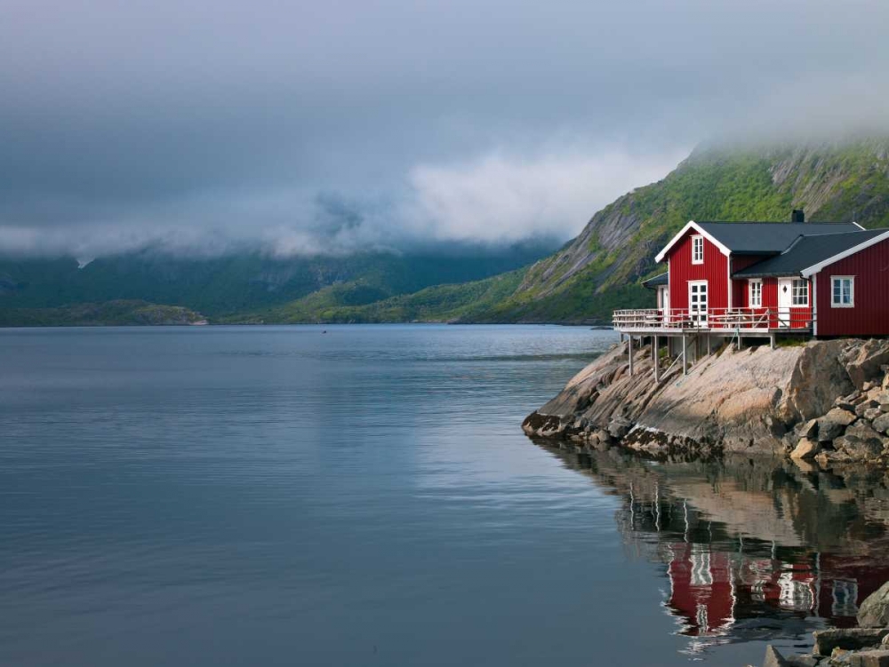 Fishing huts on the waterfront, Lofoten, Norway art print by Assaf Frank for $57.95 CAD