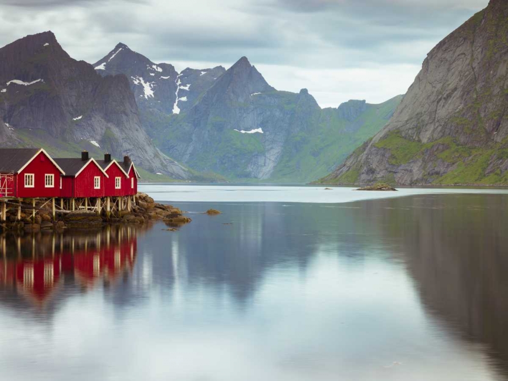 Fishing huts on the waterfront, Lofoten, Norway art print by Assaf Frank for $57.95 CAD
