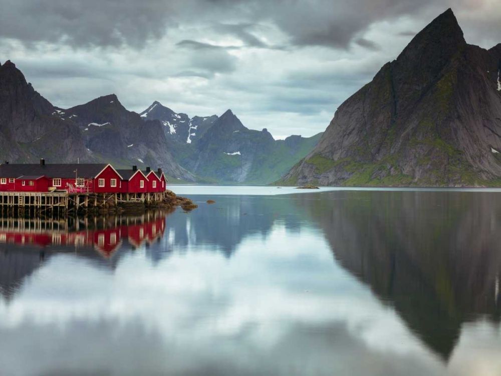 Fishing huts on the waterfront, Lofoten, Norway art print by Assaf Frank for $57.95 CAD