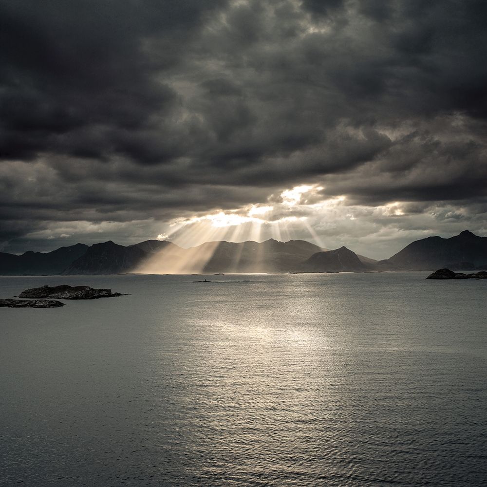 Sunset of Norwegian fjord-Lofoten-Norway art print by Assaf Frank for $57.95 CAD