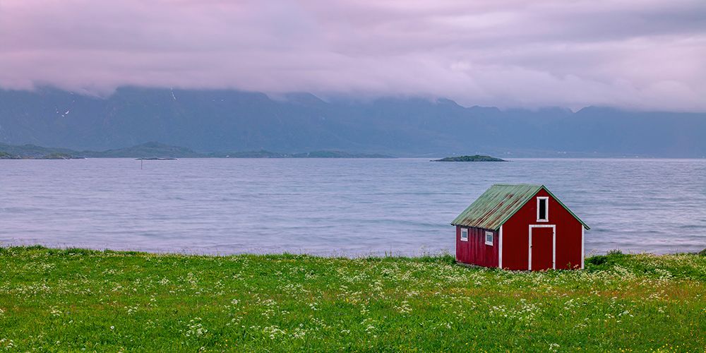 Beach hut on Lofoten coastline, Norway art print by Assaf Frank for $57.95 CAD