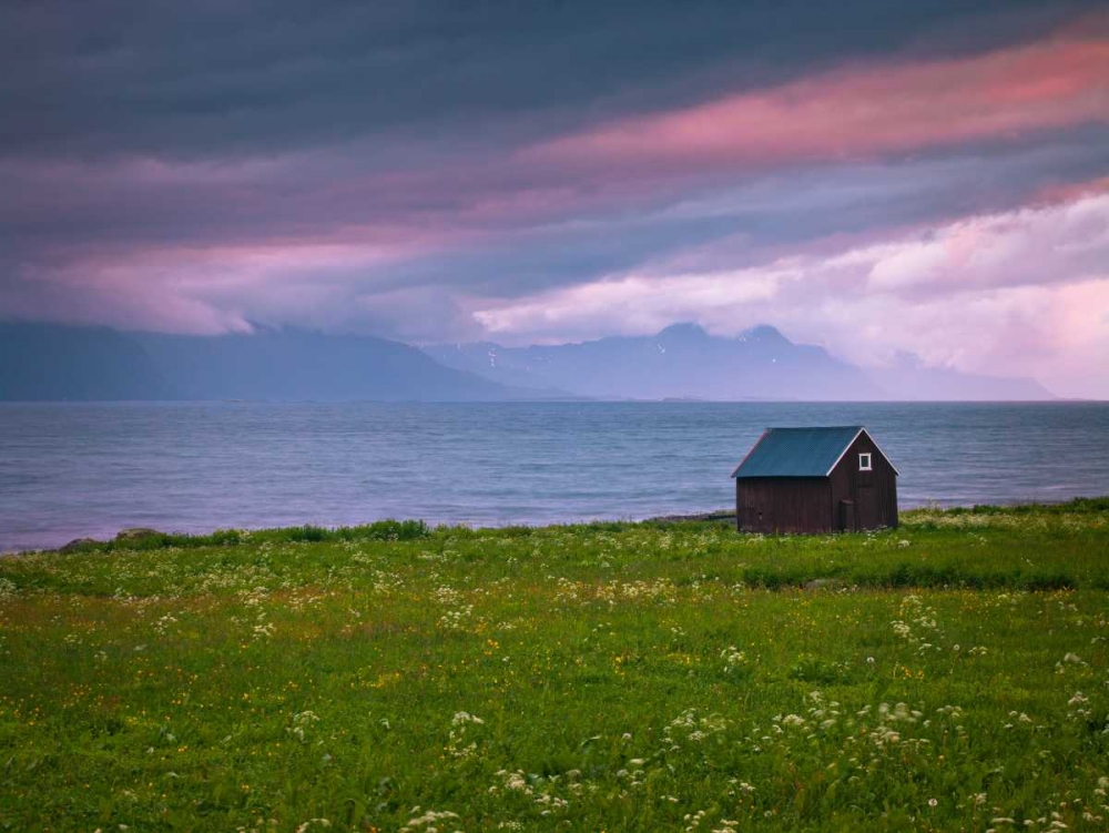 Beach hut on Lofoten coastline, Norway art print by Assaf Frank for $57.95 CAD
