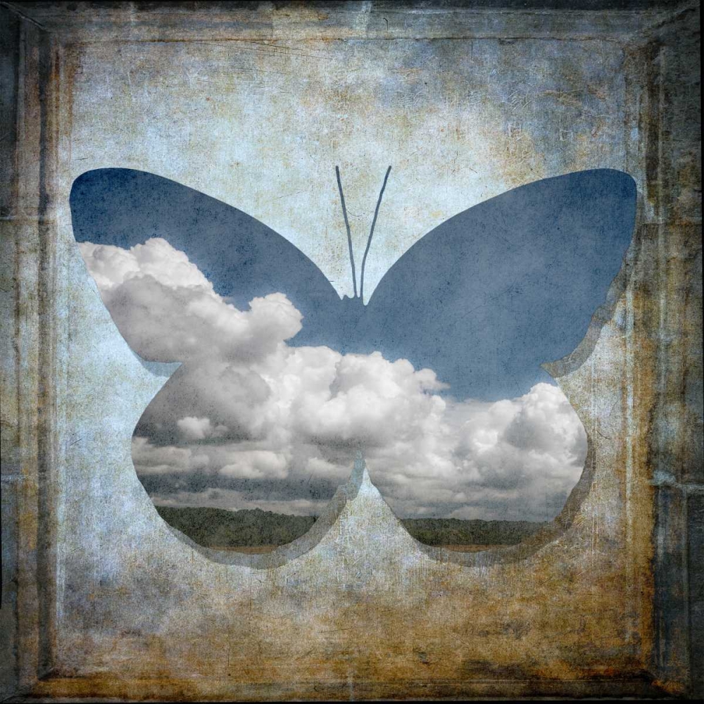 Colorful Butterfly with Vintage effects art print by Assaf Frank for $57.95 CAD
