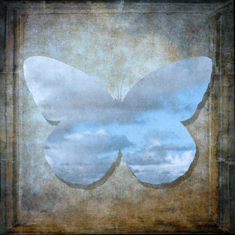 Colorful tropical Butterfly with vintage effects art print by Assaf Frank for $57.95 CAD