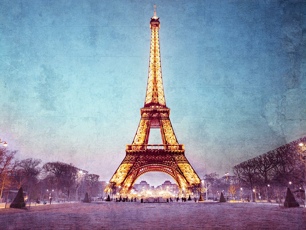 Eiffel tower at night, Paris art print by Assaf Frank for $57.95 CAD
