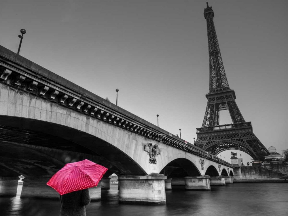 Bridge over river Siene with Eifflel tower in background, Paris, France art print by Assaf Frank for $57.95 CAD