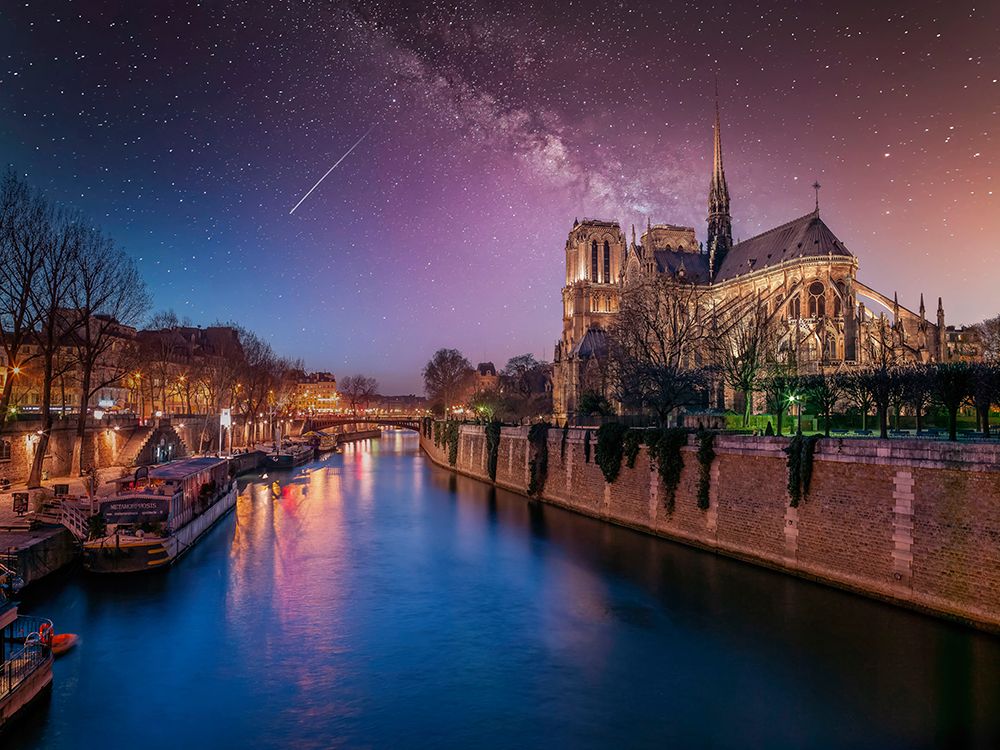 Notre-Dame de Paris at night, France art print by Assaf Frank for $57.95 CAD