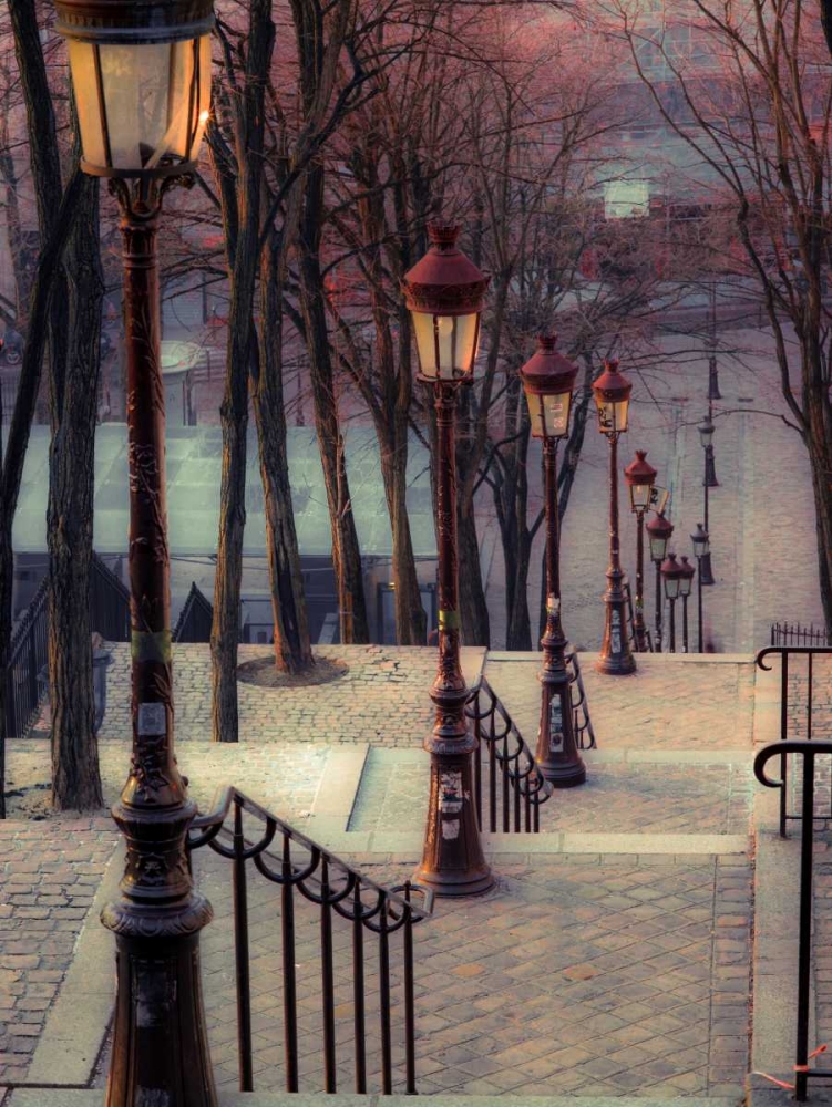 The famous staircase in Montmartre, Paris, France art print by Assaf Frank for $57.95 CAD