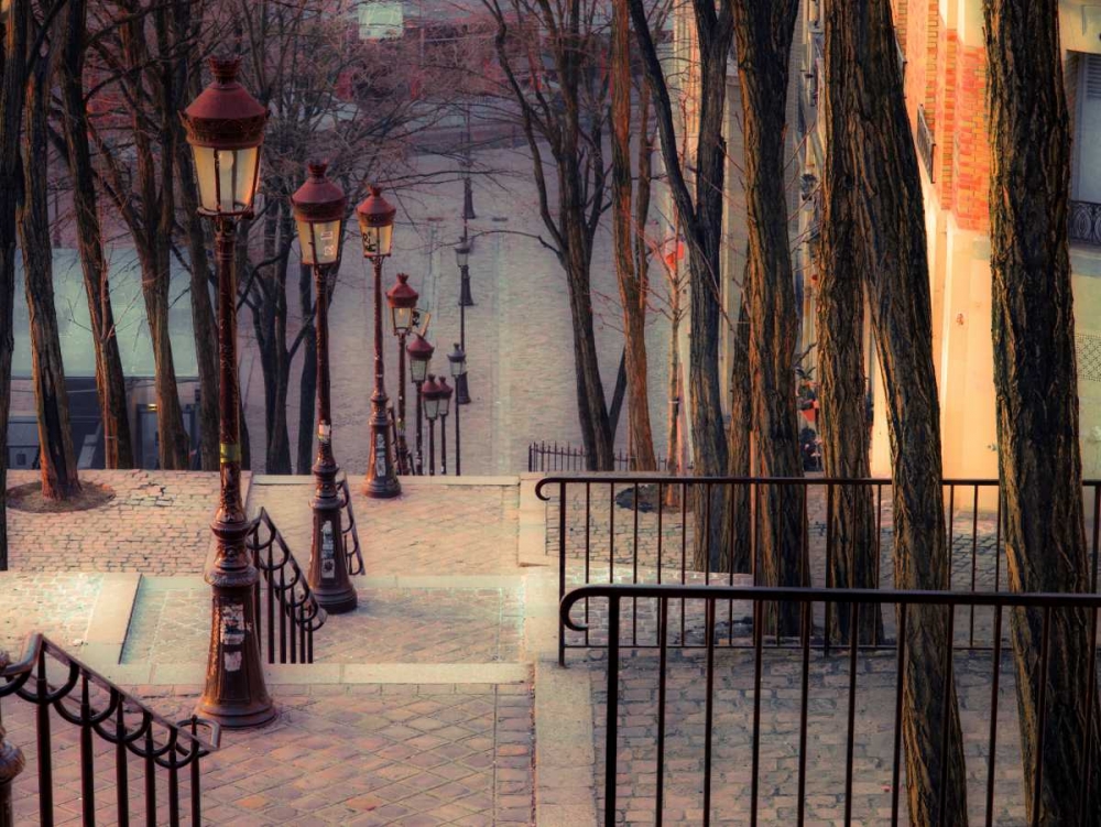 The famous staircase in Montmartre, Paris, France art print by Assaf Frank for $57.95 CAD