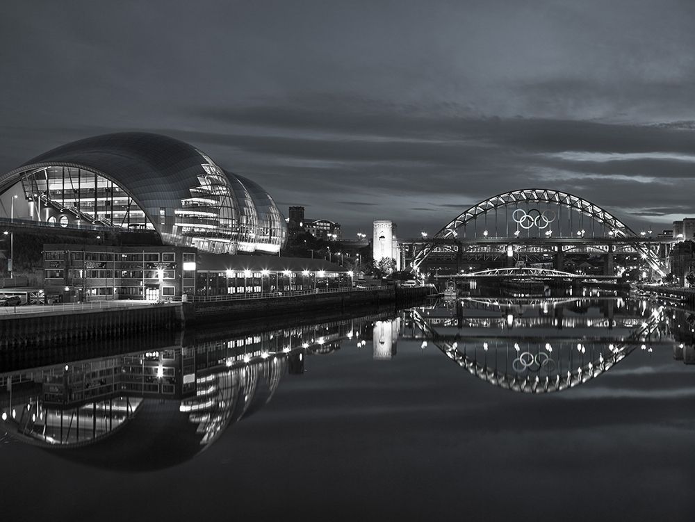 The Sage Gateshead and the Tyne bridge, Newcastle Upon Tyne, FTBR-1878 art print by Assaf Frank for $57.95 CAD