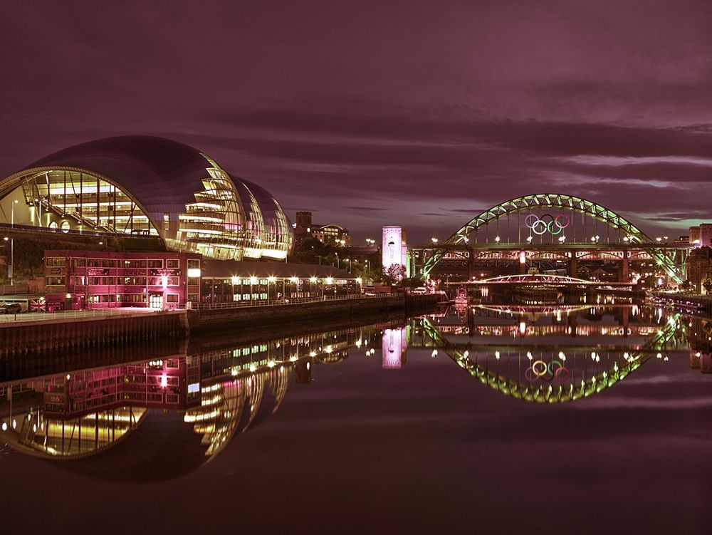 The Sage Gateshead and the Tyne bridge, Newcastle Upon Tyne, FTBR-1879 art print by Assaf Frank for $57.95 CAD