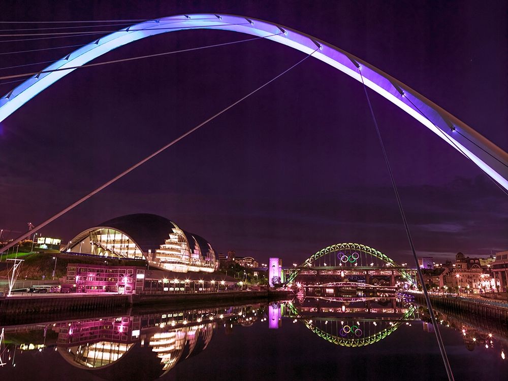 The Millenium Bridge, Newcastle Upon Tyne, FTBR-1881 art print by Assaf Frank for $57.95 CAD
