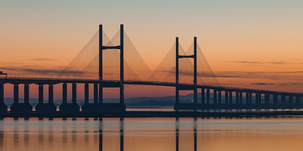 Severn Bridge at Dusk, Wales, UK art print by Assaf Frank for $57.95 CAD