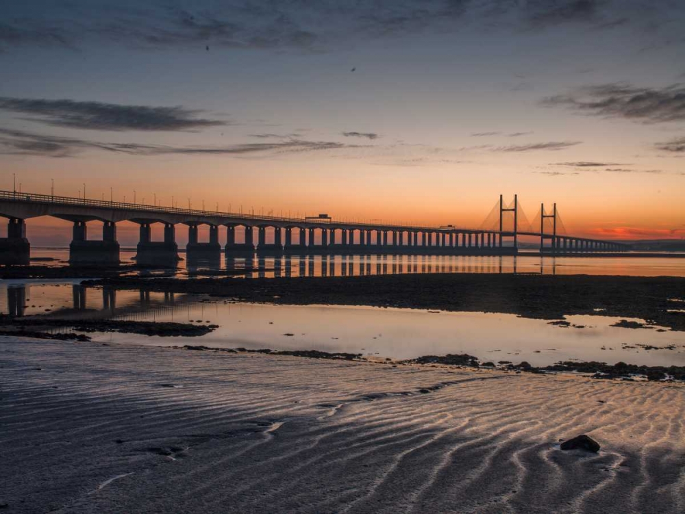 Severn Bridge at Dusk, Wales, UK art print by Assaf Frank for $57.95 CAD