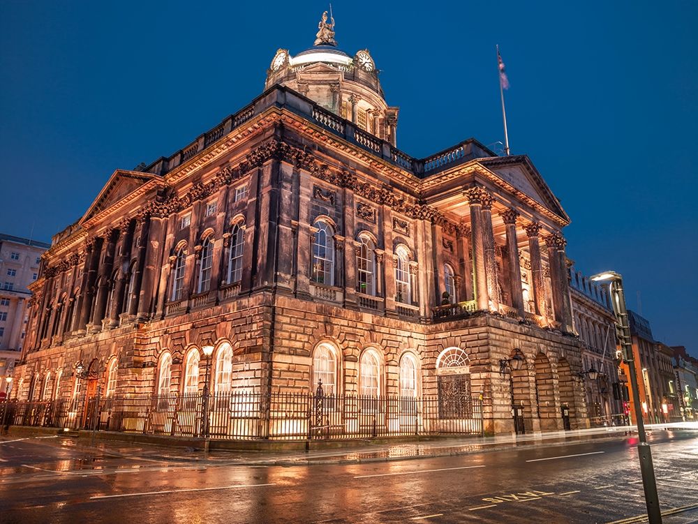 Town Hall Building at night, Liverpool, FTBR-1867 art print by Assaf Frank for $57.95 CAD