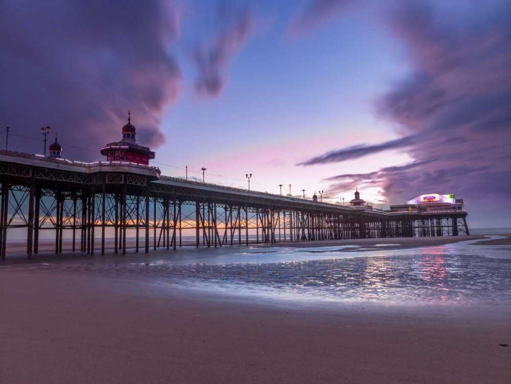 Blackpool sea shore with jetty art print by Assaf Frank for $57.95 CAD