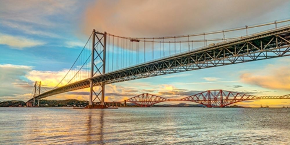 Forth Road Bridge at dusk, FTBR-1861 art print by Assaf Frank for $57.95 CAD