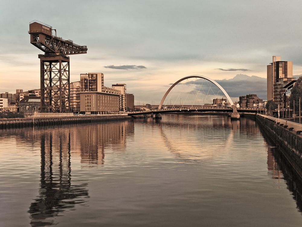 View along the river Clyde, Glasgow, FTBR-1887 art print by Assaf Frank for $57.95 CAD