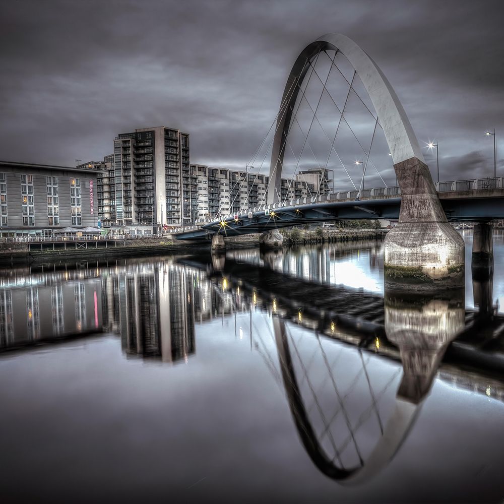 Clyde Arc bridge over river-Glasgow art print by Assaf Frank for $57.95 CAD