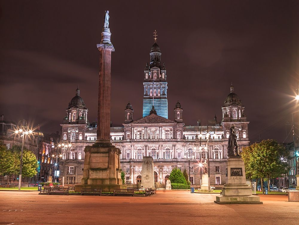 The Cenotaph War Memorial In Front Of The City Chambers In George Square-Glasgow art print by Assaf Frank for $57.95 CAD