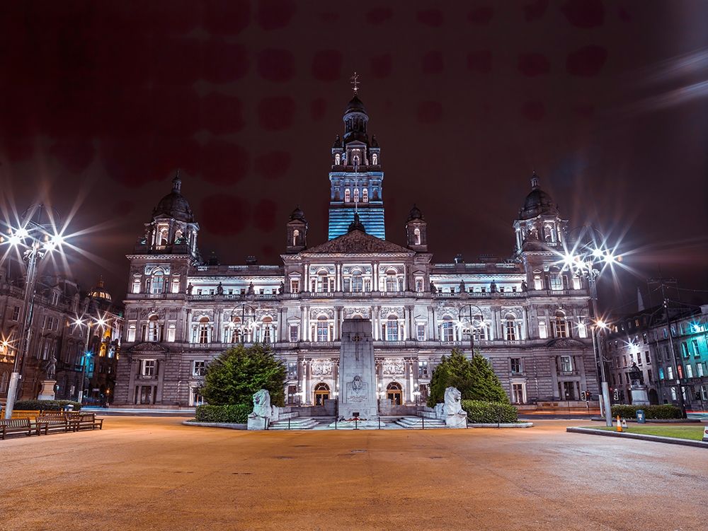 The Cenotaph War Memorial In Front Of The City Chambers In George Square-Glasgow art print by Assaf Frank for $57.95 CAD