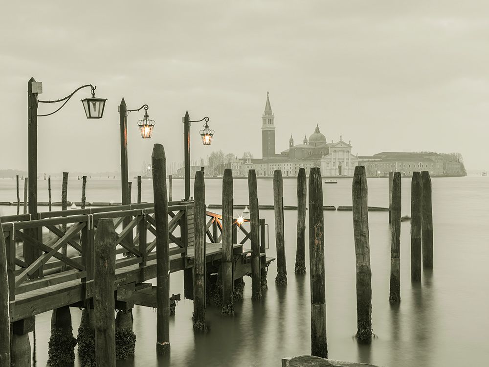 Jetty over Venetian lagoon, Venice, Italy art print by Assaf Frank for $57.95 CAD